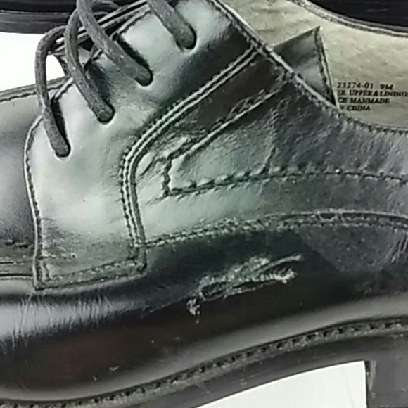 Stacy Adams Mens Loafer Size 9 Black Lace Up - Picture 3 of 7